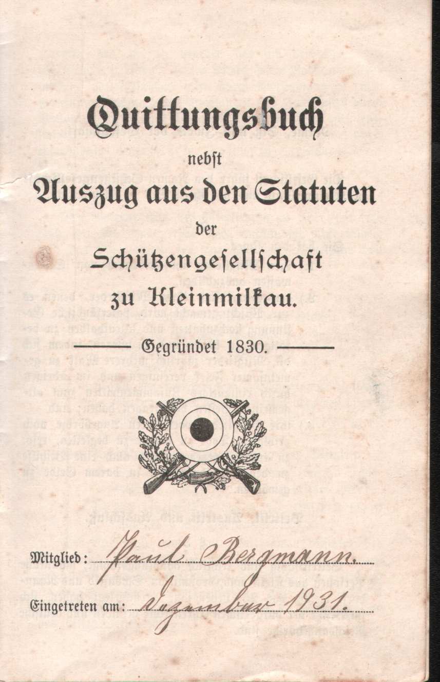 Quittingsbuch 1830